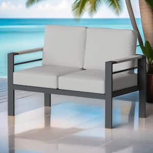Aluminum Outdoor Loveseat with Cushions