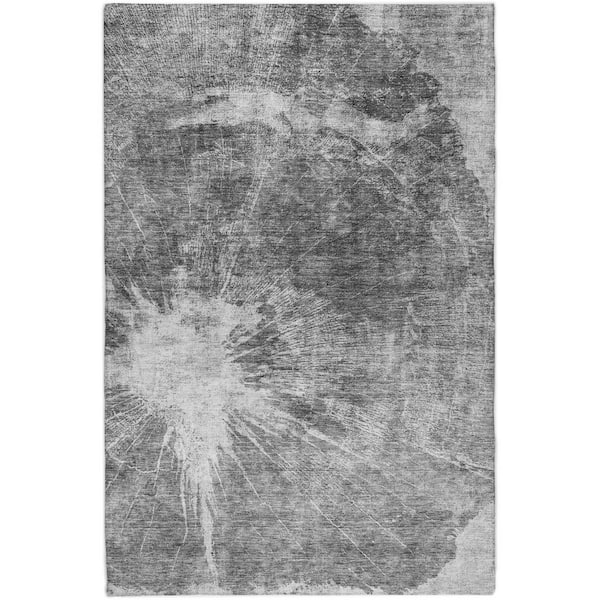Dream Shag Premium Machine Washable Abstract ADS719 Gray 10 ft. x 14 ft. Area Rug