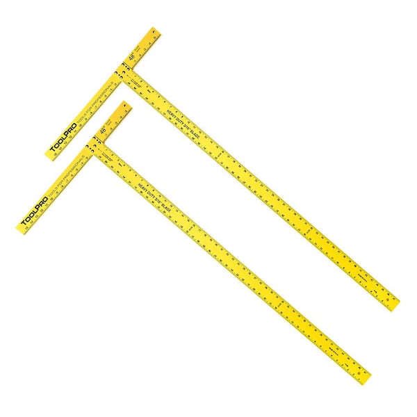 ToolPro 48 in. Heat-Treated Aluminum Drywall T-Square (2-Pack)