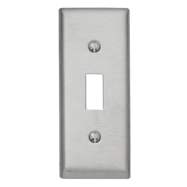 Legrand Pass & Seymour 302/304 S/S 1 Gang Toggle Narrow Wall Plate, Stainless Steel (1-Pack)