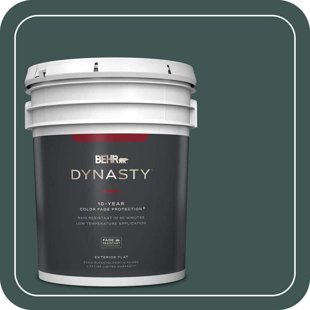 5 gal. Home Decorators Collection #HDC-CL-21A Dark Everglade Flat Exterior Stain-Blocking Paint & Primer price history on PriceWatchPro