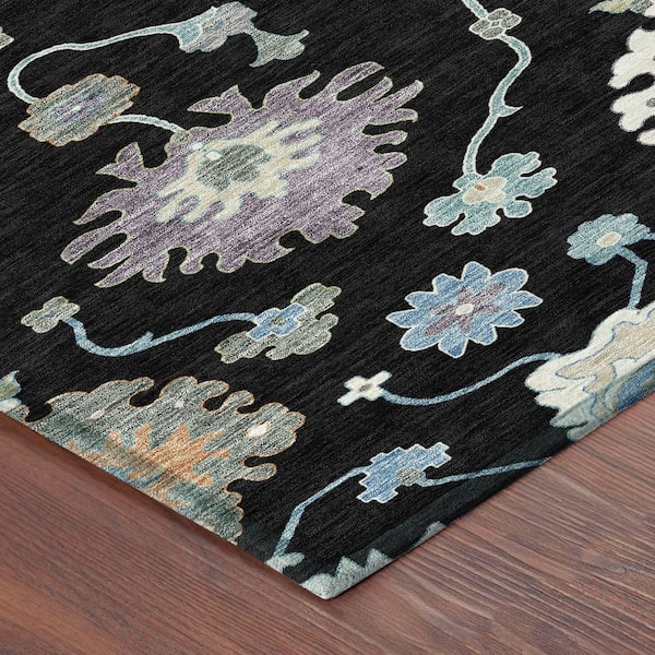 Chantille Machine Washable Indoor/Outdoor Abstract ACN2532 Black 3 ft. x 4 ft. Area Rug