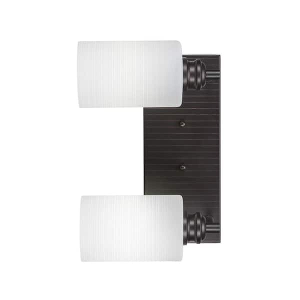 Unbranded Albany 13 in. 2-Light Espresso Vanity Light