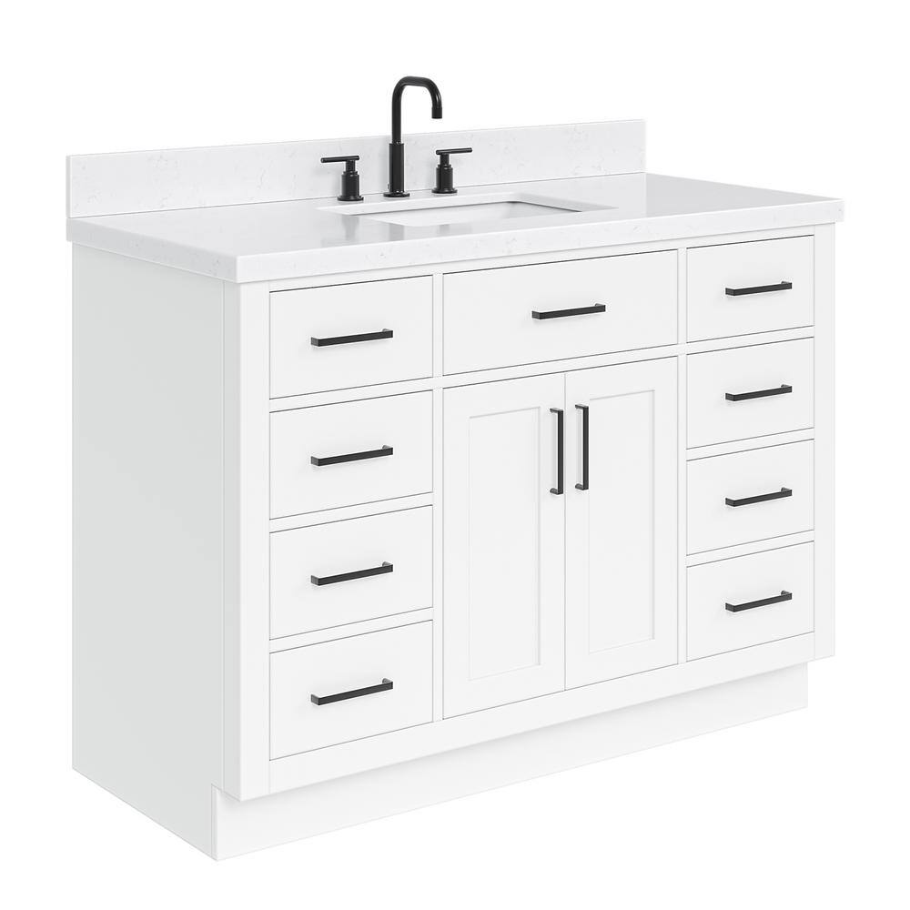 Hepburn 48" White Freestanding Single Basin Vanity Set