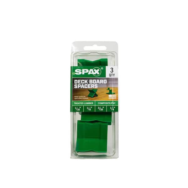 SPAX 2-in x 2-in Deck Spacer Green Plastic Spacer (3-Pack)