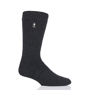 Dunnock Original Twist Men's Size 7-12 Black/Charcoal Thermal Crew Sock