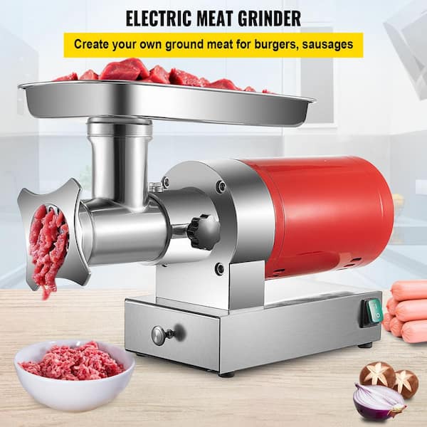 VEVOR 1100-Watt 661 lbs./Hour Red Electric Meat Grinder Machine