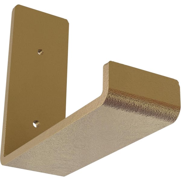 Ekena Millwork 2 in. x 5 1/2 in. x 6 in. Hammered Gold Steel Hanging Shelf Bracket