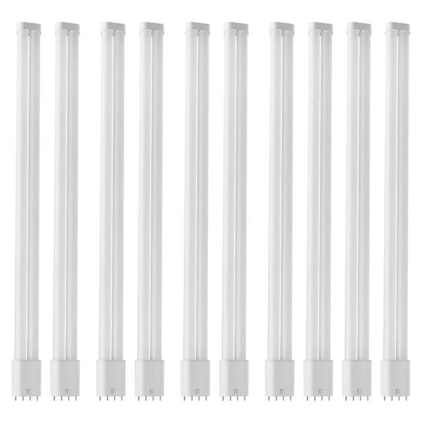 Sunlite 40-Watt Equivalent 22.48 in. Linear FT LED Tube 2G11 4-Pin Plug and Play Light Bulb UL Listed Bright White3000K(10-Pack)