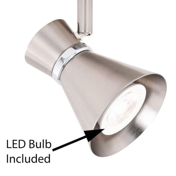 Alto .42 ft. 1-Light Brushed Nickel LED Fixed Track Lighting Kit with Step Head