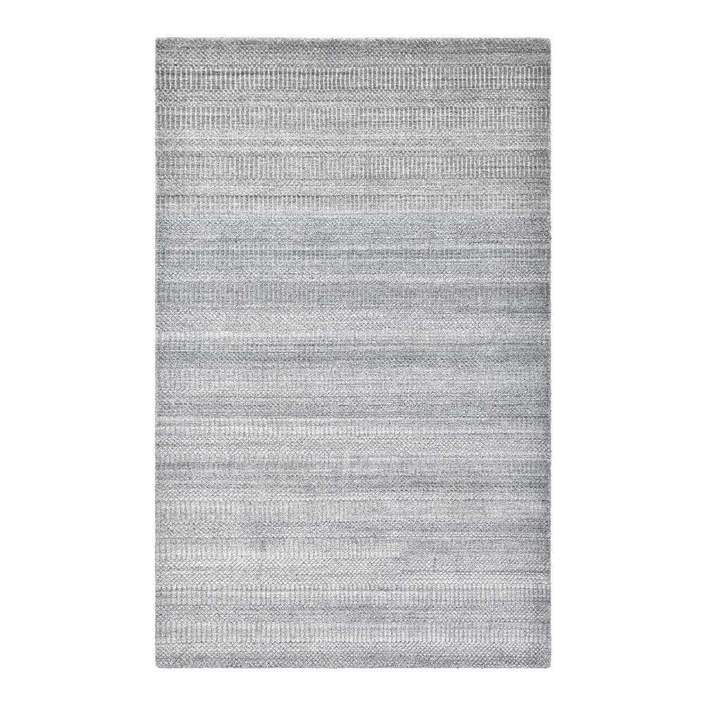 Solo Rugs Sanam Contemporary Solid Gray 9 ft. x 12 ft. Hand Loomed Area ...