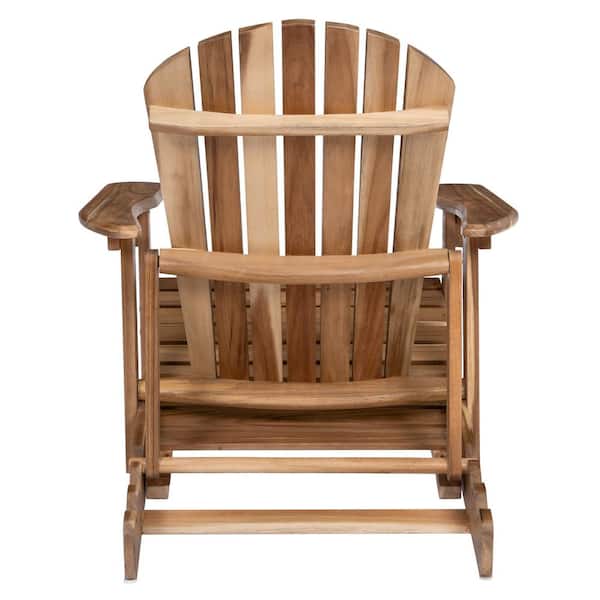 Unbranded Natural Foldable Wood Outdoor Patio Adirondack Chair