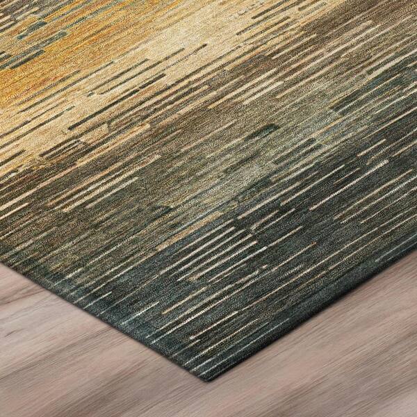 Chantille Machine Washable Indoor/Outdoor Abstract ACN2938 Green 3 ft. x 4 ft. Area Rug