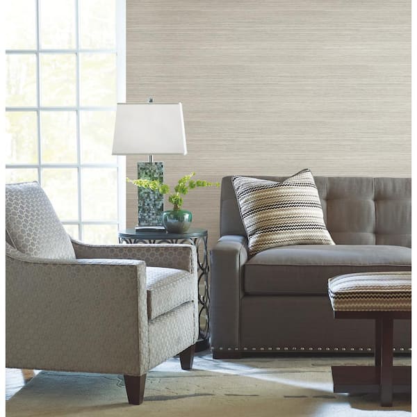 Cattail Weave Brown Peel and Stick Wallpaper Roll