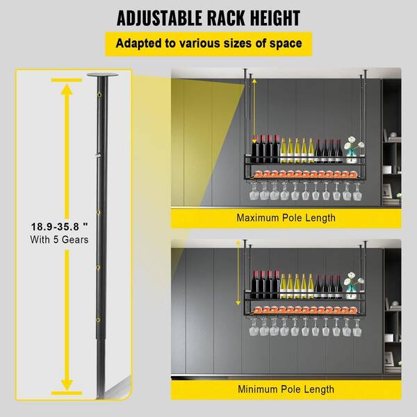 Adjustable best sale glass rack