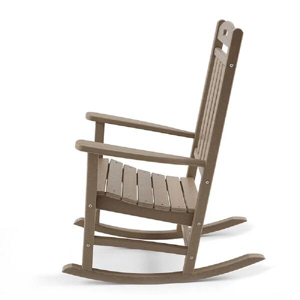 Polydun High-Eco Weathered Wood Plastic Outdoor Rocking Chair PLN 