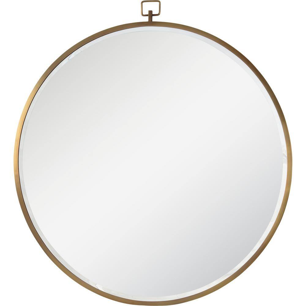 NOTRE DAME DESIGN Medium Round Bronze Contemporary Mirror (34 in. H x 34 in. W) NDD219M003 The