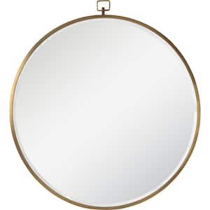 Medium Round Bronze Contemporary Mirror (34 in. H x 34 in. W)