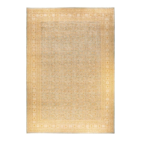 Solo Rugs Mogul One-of-a-Kind Traditional Light Blue 12 ft. 1 in. x 17 ft. 10 in. Oriental Area Rug