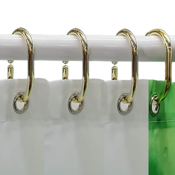 Dyiom Plastic Shower Curtain Hooks Rings Hanger Bath Drape Loop Clip Glide, Shower  Curtain Rings/Hooks in Bronze B091K8VQLQ - The Home Depot