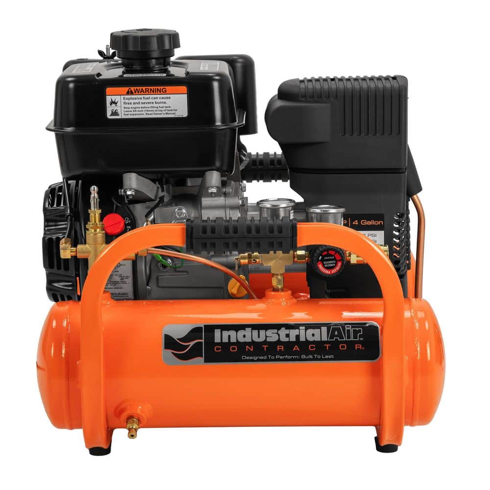 Industrial Air Compressor 6.5 HP 4 Gallon 155 PSI Kohler Gas Powered Oil  Free Portable CTA6590412 - Acme Tools