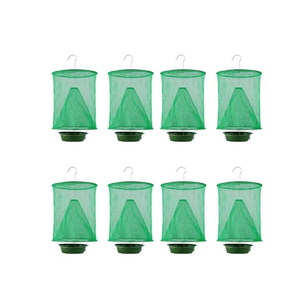 cenadinz Outdoor Ranch Hanging Fly Trap Reusable (8-Pack) for Orchard Garden (Not Include Bait)