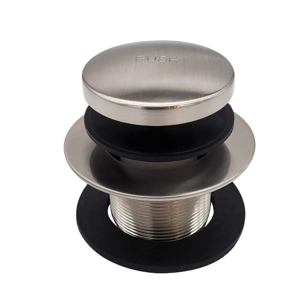 Westbrass 1-3/8 in. NPSM Fine Thread Tip-Toe Bath Drain, Satin Nickel