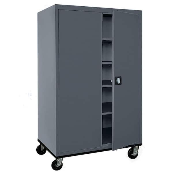 Sandusky Transport Series ( 46 in. W x 78 in. H x 24 in. D ) Freestanding Cabinet in Charcoal