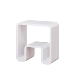 16.5 in. W x 9.1 in. D x 20.5 in. H Solid Surface Concave Shower Stool 330 lb Capacity Rust Resistant in Matte White