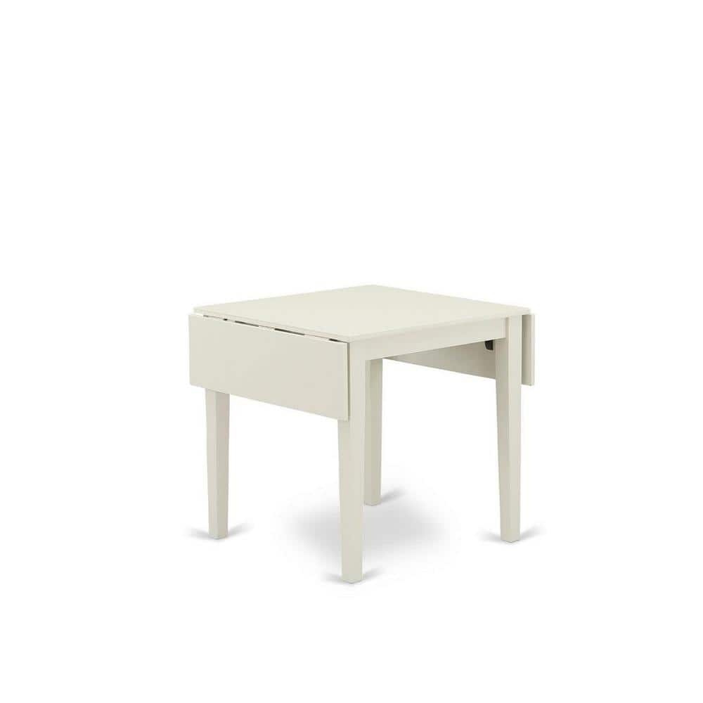 Linen White Expandable Wooden Dining Set with 4 Chairs