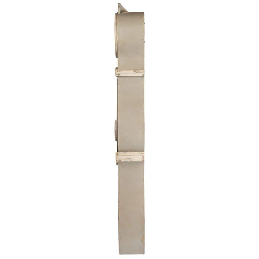Distressed Gray Wood Grandfather Style Wall Clock