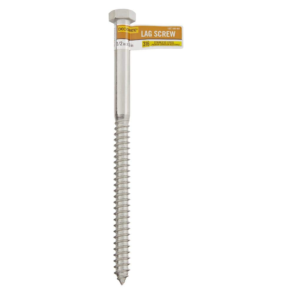 Marine Grade Stainless Steel 1/2 X 8 in. Hex Lag Screw price history on PriceWatchPro