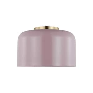 Malone 10.75 in. 1-Light Rose Small Ceiling Flush Mount