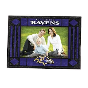 NFL - 4 in. x 6 in. Ravens Gloss Multi Color Horizontal Art Glass Picture Frame