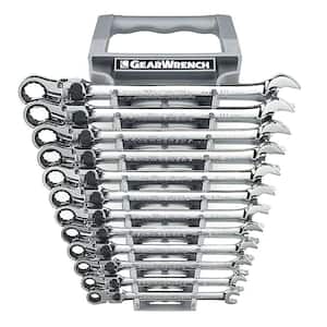 72-Tooth 12 Point Metric XL Locking Flex Combination Ratcheting Wrench Set (12-Piece)
