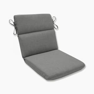 Solid Outdoor/Indoor 21 in W x 3 in H Deep Seat, 1-Piece Chair Cushion with Round Corners in Grey Rave