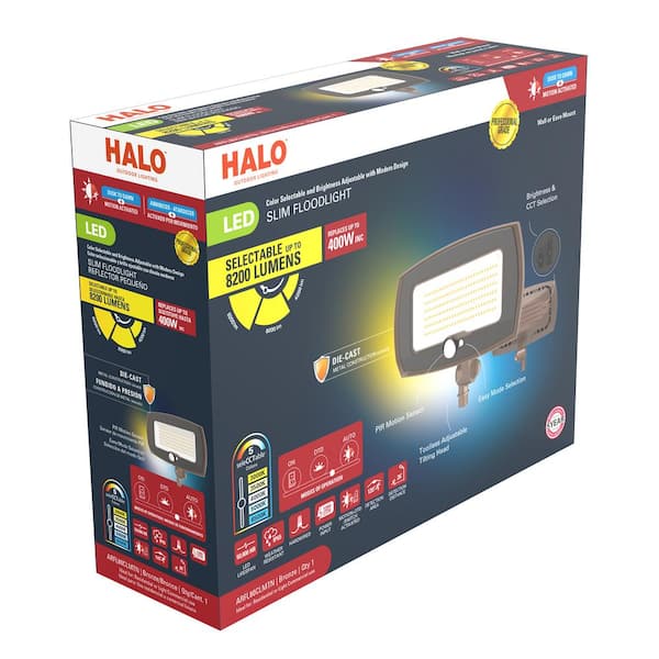 ARFL 400-Watt Equivalent, 8000 Lumens, Bronze, Sel 5CCT UNV MTN Integrated LED Flood Light