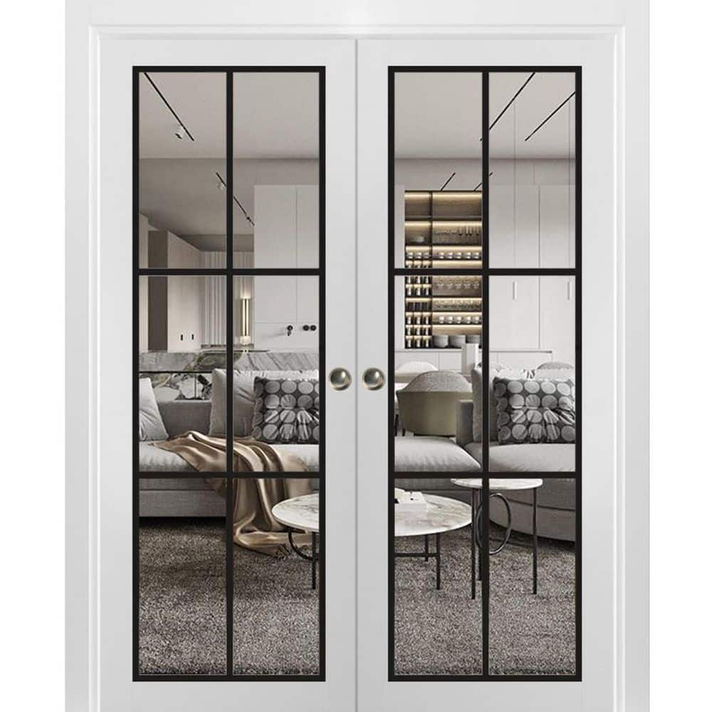56 in. x 84 in. 2 Panel White Finished MDF Sliding Door with Hardware price history on PriceWatchPro