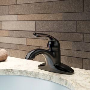 4 in. Centerset Single-Handle Bathroom Faucet in Antique Bronze