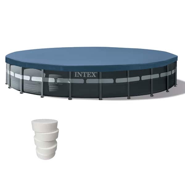 Intex 26 ft. x 52 in. Ultra Frame Above Ground Pool Set with 3 in. Chlorine Tabs