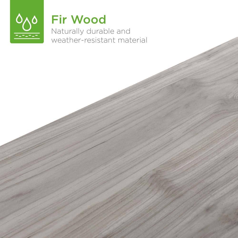 Gray Fir Wood Raised Garden Bed Planter for Outdoor Yard