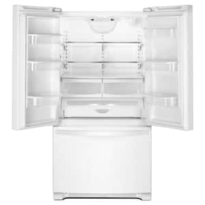 33 in. 22 cu. ft. French Door Refrigerator in White with Water Dispenser