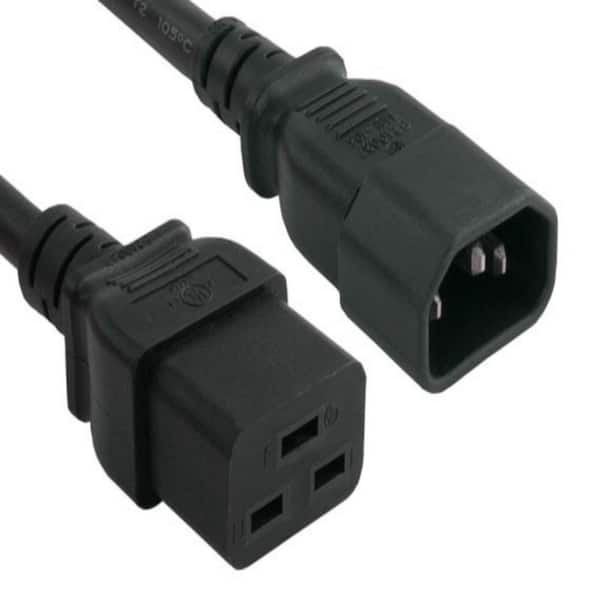 6 ft. 14 AWG 15A 250-Volt Heavy-Duty Power Cord (IEC320 C14 to IEC320 C19)