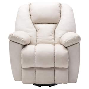 Beige Power Lift Chair with Adjustable Massage Function