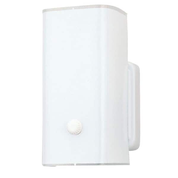 Westinghouse 1-Light White Base Interior Wall Fixture with White Ceramic Glass