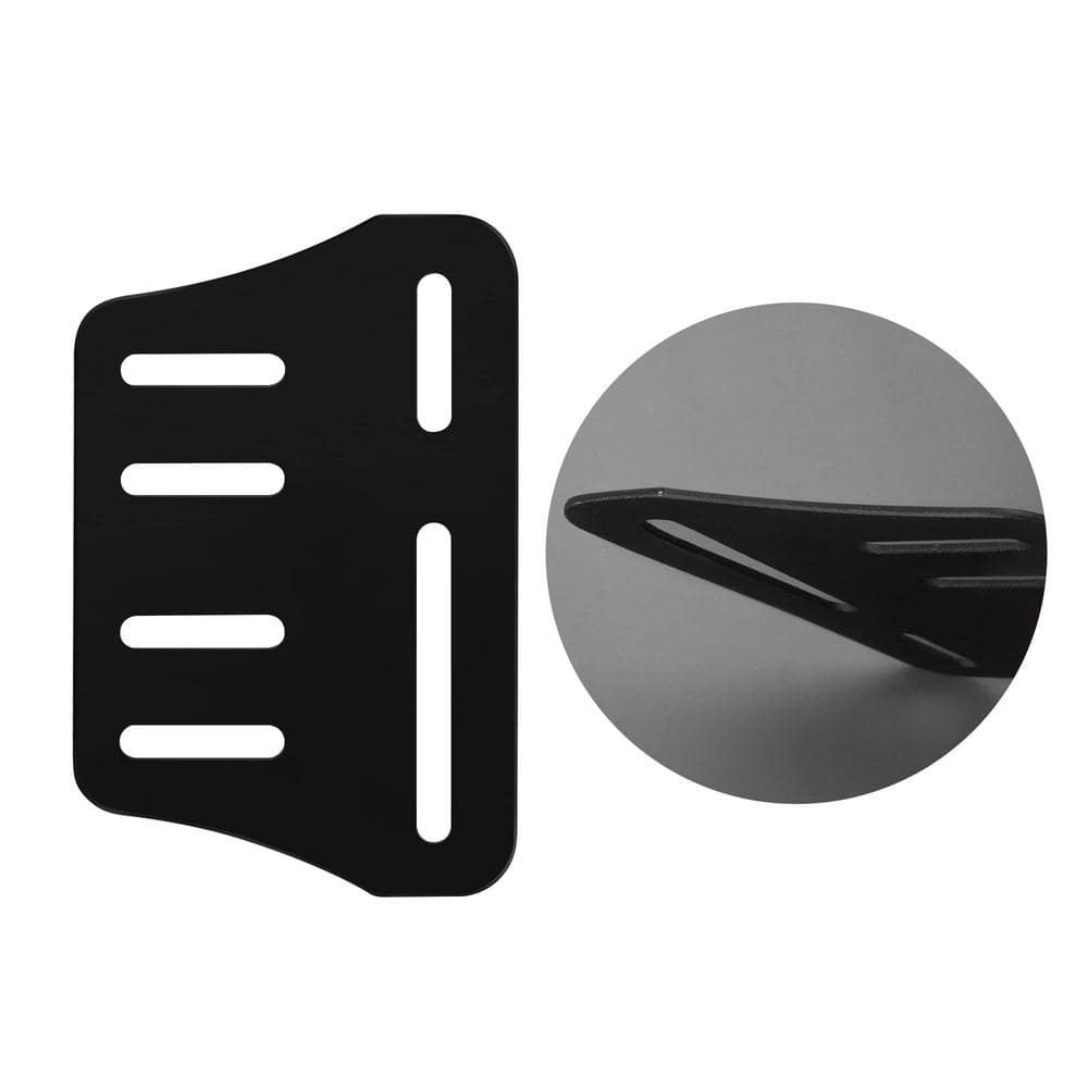 Black bed frame bracket and a bracket hook shown separately.