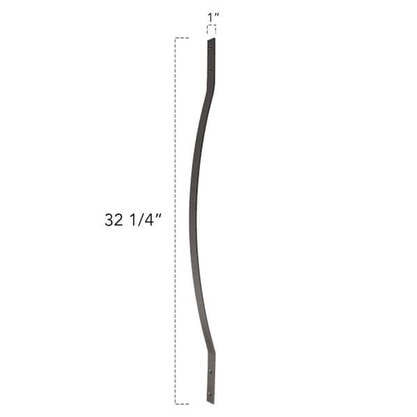 Deckorators 32-1/4 in. x 1 in. Bronze Aluminum Arc Baluster (5-Pack)