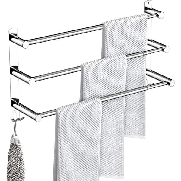 Dyiom Black Towel Rack Space Saving Towel Holder, Swivel Hand Towel Holder,  6 Arms Towel Holder B0B7QKPRBG - The Home Depot