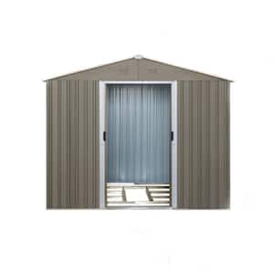 Installed 6 ft. W x 8 ft. D Metal Shed with Floor Base(48 sq. ft.)