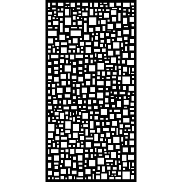 Matrix 0.3 in. x 95.6 in. x 3.95 ft. Mosaic Recycled Plastic Charcoal Decorative Screen (3-Piece per Bundle)
